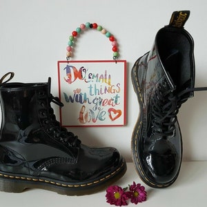 Dr Martens patent lamber black pascal 1460 8 hole boots UK 5 EU 38 US 7