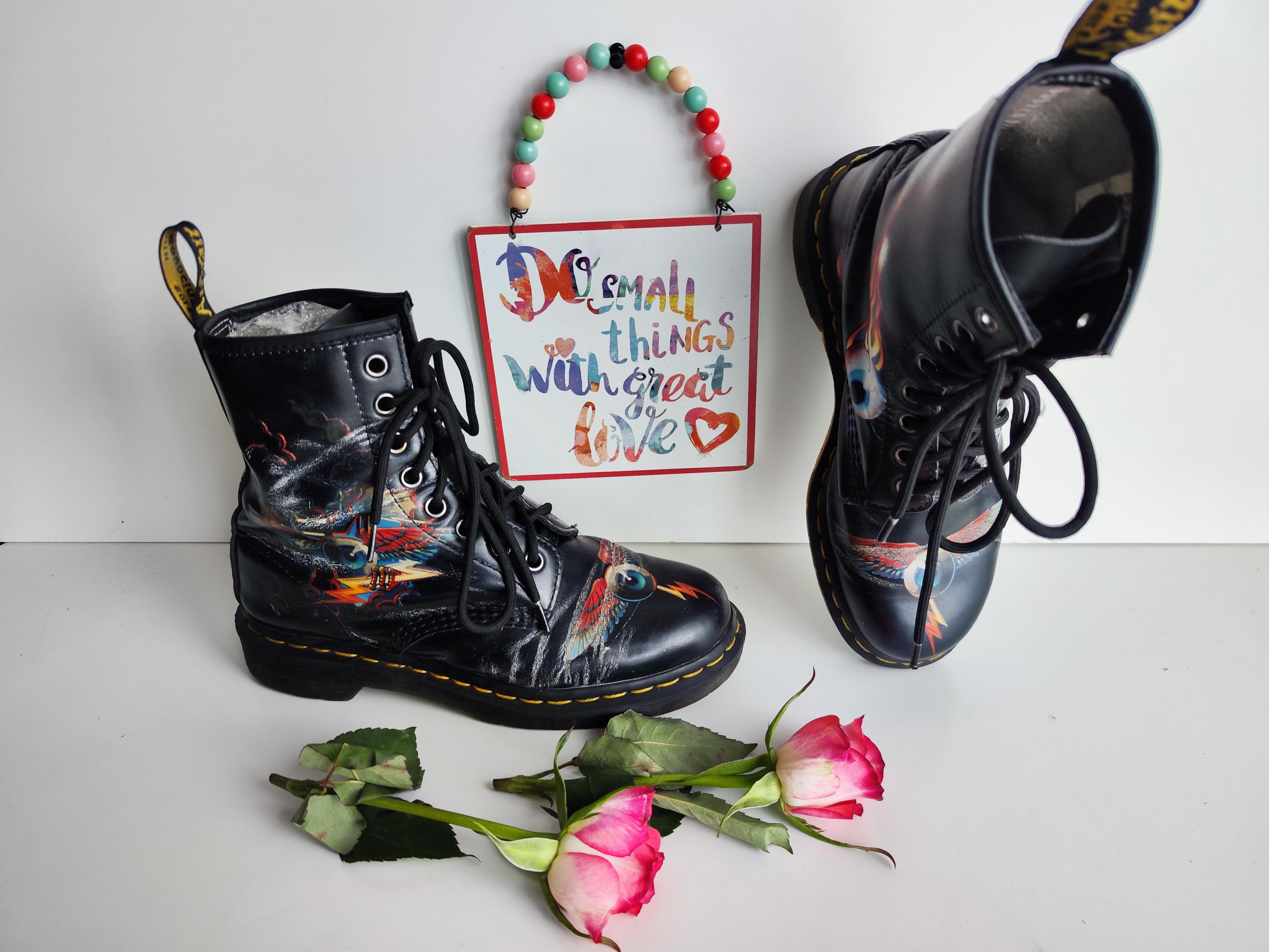 Dr Martens Rick Griffin Eye Backhand Tattoo Boots 1460 8 Eye