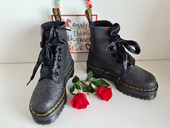 glittery doc martins