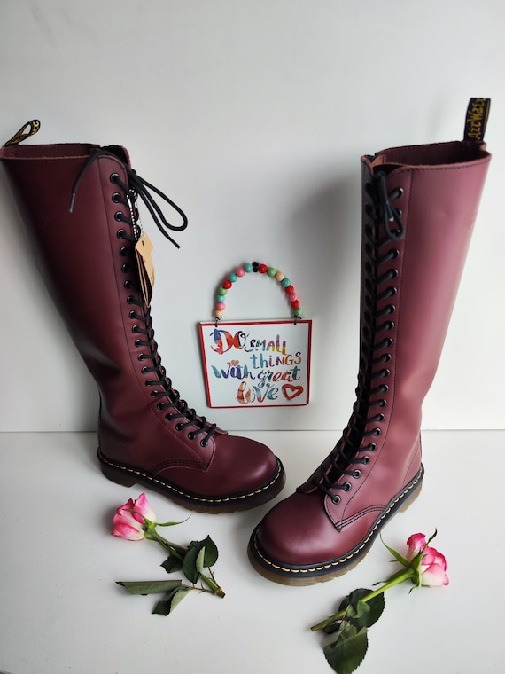Brand New Dr Doc Martens 20 Holes 1b60 Tall Knee High Zip