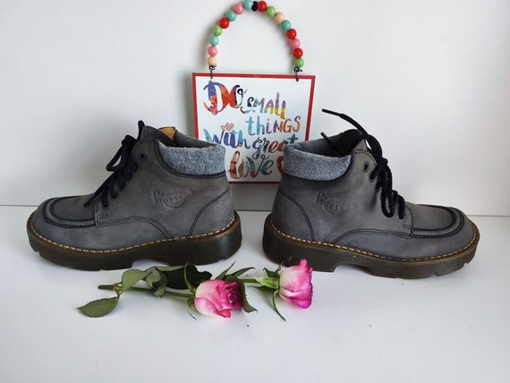 Dr Martens 8435 Vintage England Grey Chunky Platform Boots UK5