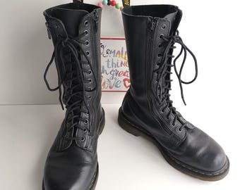 Dr Martens 9733 Red Vintage 14 Hole Double Zip Boots Various Sizes