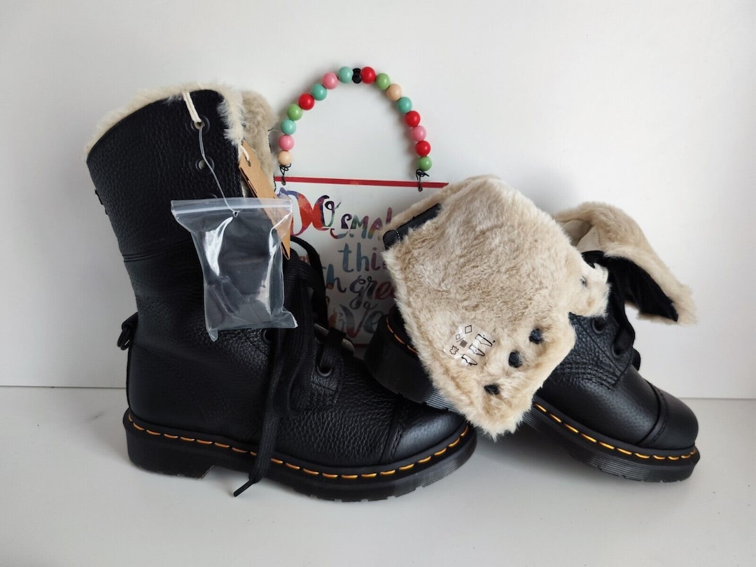 New Dr Martens Triumph Aimilita Fleece Faux Fur Boots 1914 UK EU