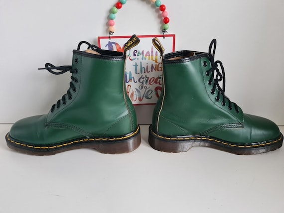 Dr Martens 1460 Green 8 Hole Ankle England Vintage Boots UK 5 EU