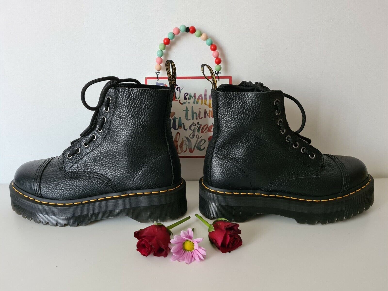 Dr Martens Sinclair Black Platform Jadon Aggy Quad Sole Boots UK6