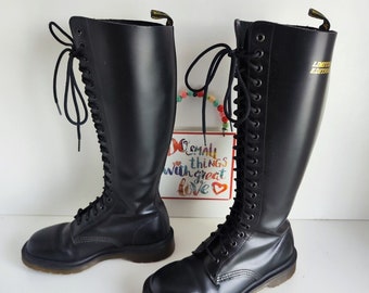 Dr.Martens20ホール☆美品☆UK5大幅値下げ交渉❌ 美品！ジップなし初期モデル！ドクターマーチンUK5ニーハイ20