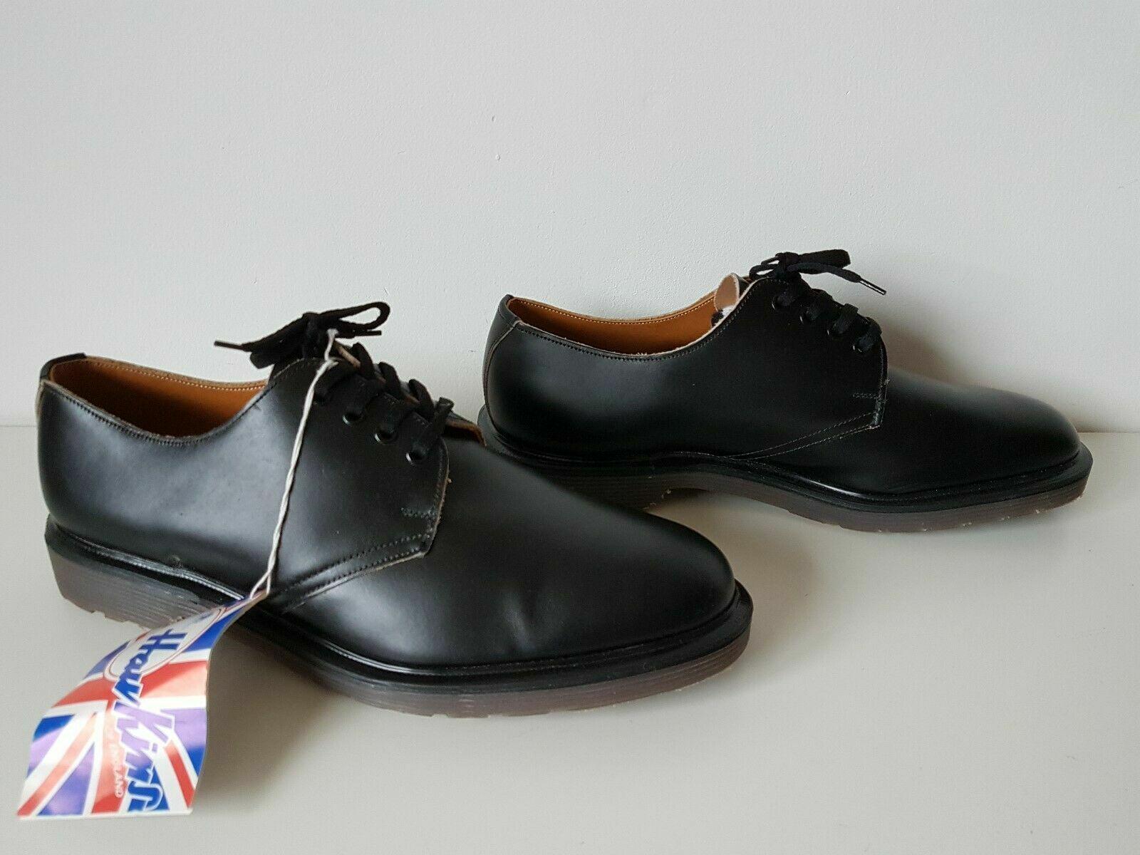 New Men's Doc Martens Hawkins Astronauts Black Shoes Derby England