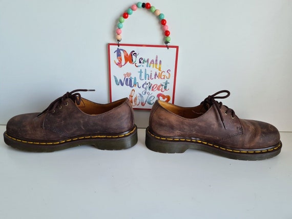 Dr Doc Martens 1461 Brown Gaucho Crazy Horse 3 Hole Shoes UK6 EU39