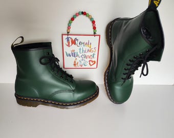 Dr Martens 1461 3 Eye Oxford Green Leather Shoes UK9 EU43 US10 - Etsy