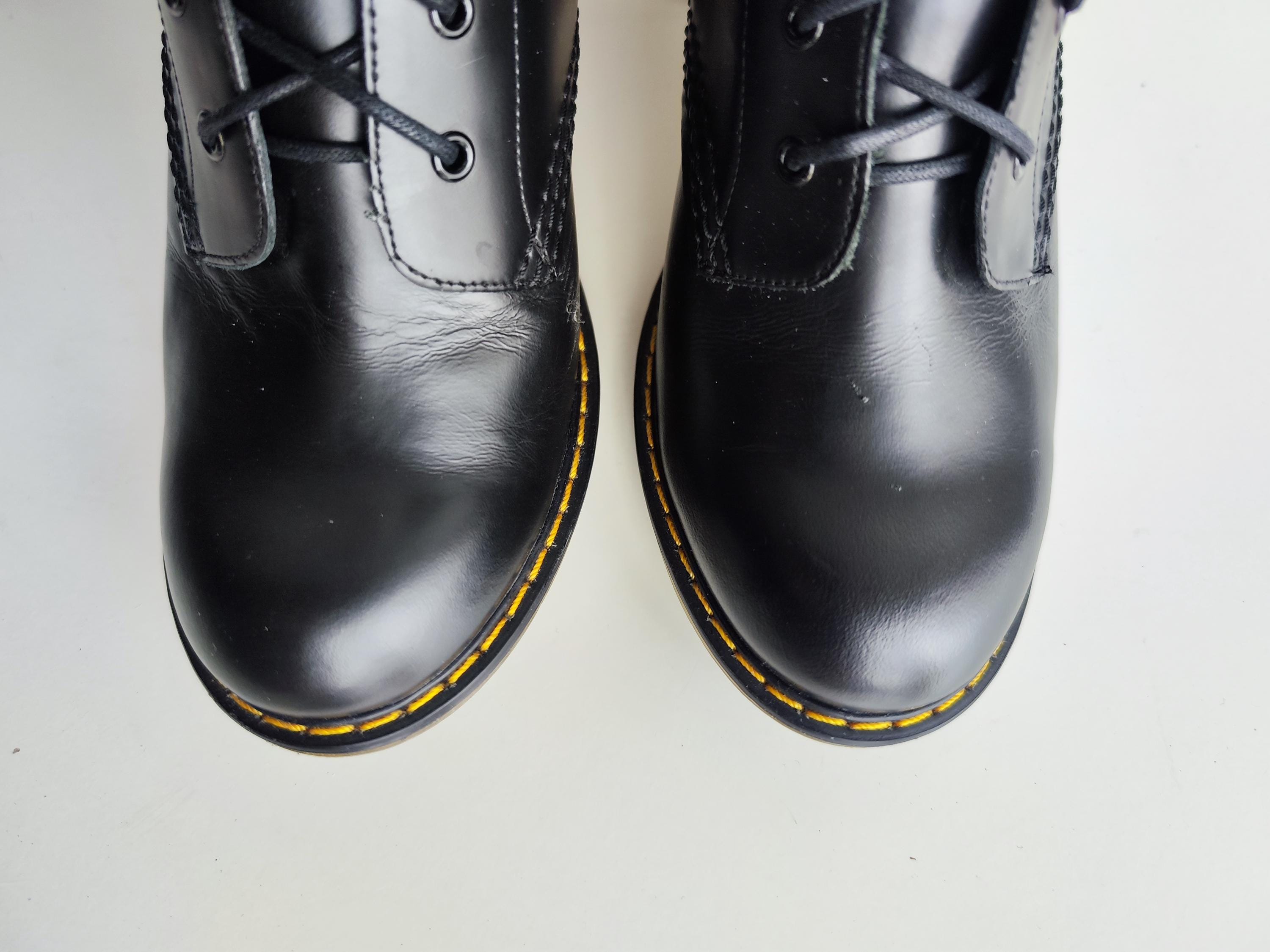 Dr Martens Sadie Darcie Black High Heel Court Zip Boots UK7 EU41
