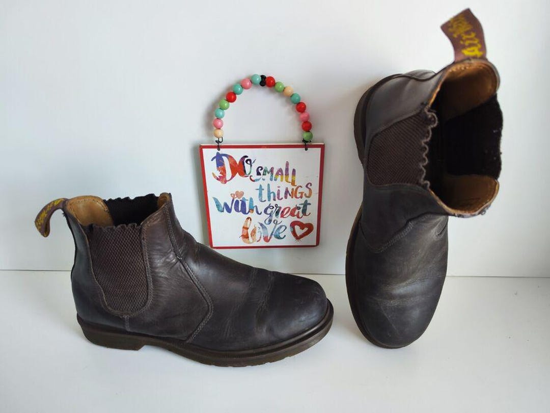 Dr Martens Chelsea 2976 Brown Gaucho Crazy Horse Flora Boots UK9 EU43 US10 Etsy UK