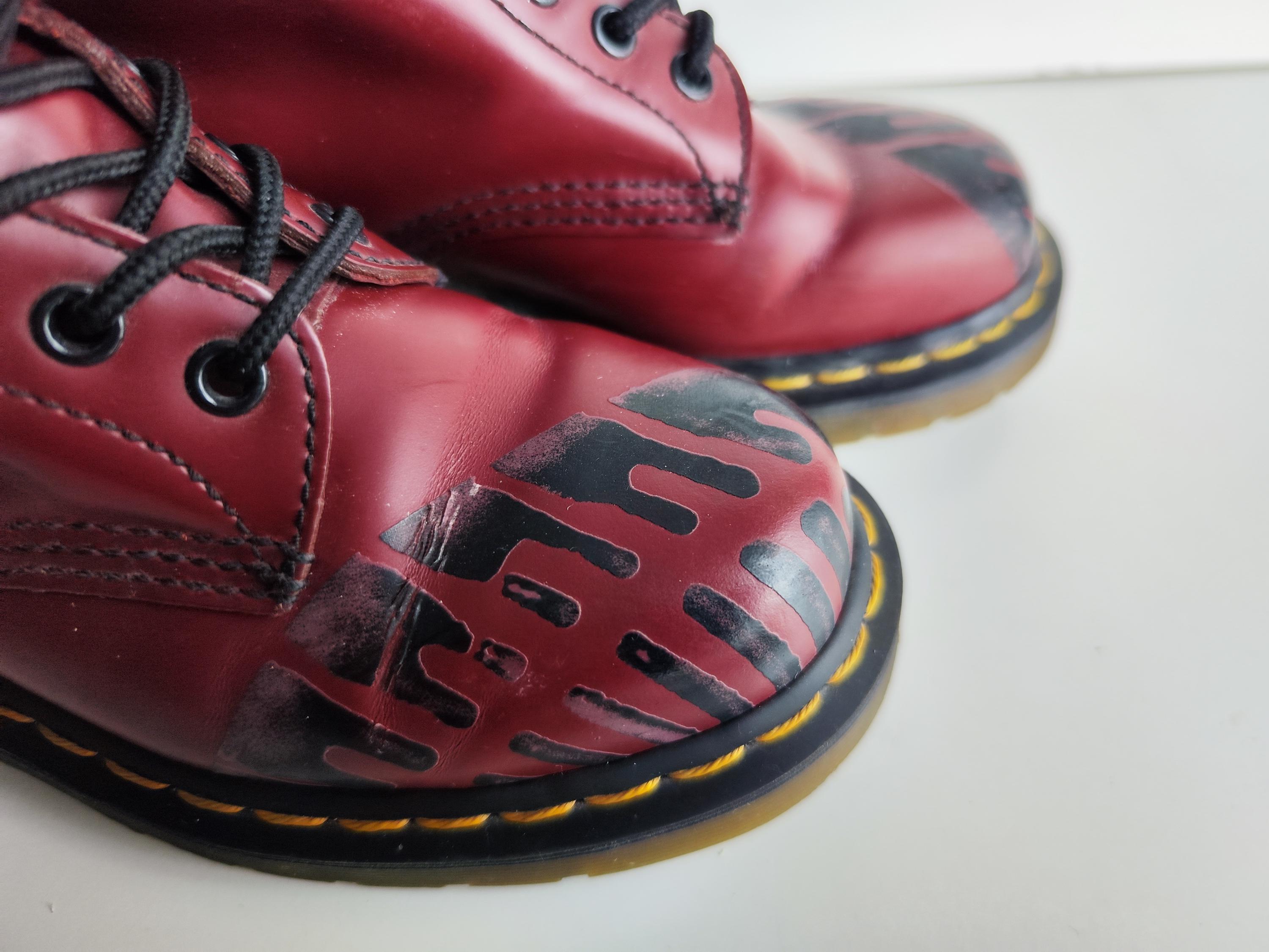 Vintage Dr. Martens 1914 Boots, Cherry Red, 14-eye (UK4 EU37 US6 