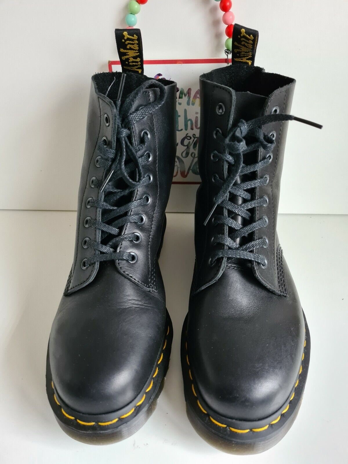 Dr Doc Martens 1460 Pascal Black Ziggy Ankle Boots UK 9 EU 43 US