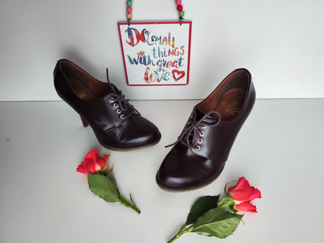 Dr Martens Ofira Brown High Heel Leather Court Shoes UK5 EU38 US7