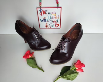 Dr Martens Ofira Brown High Heel Leather Court Shoes UK5 EU38 US7