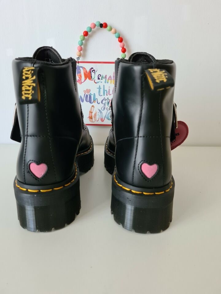 Dr. Martens X Lazy Oaf Devon Boots: Heart Buckle, UK9 EU43 US11