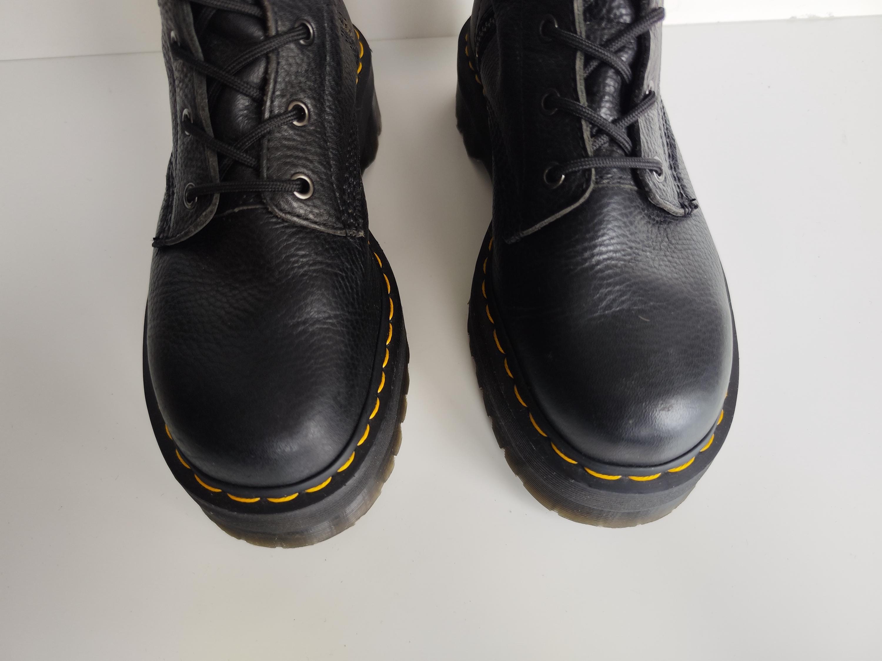 Dr Martens Jadon Jagger Strap Black Quad Platform Sole Boots UK6.5