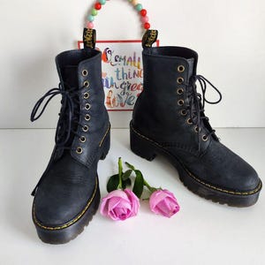 Dr Martens Shriver Hi Heel black court shoes UK4 EU37 US6