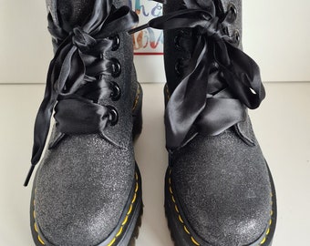 Dr Martens Molly Glitter Jadon Platform Quad Sole Chunky
