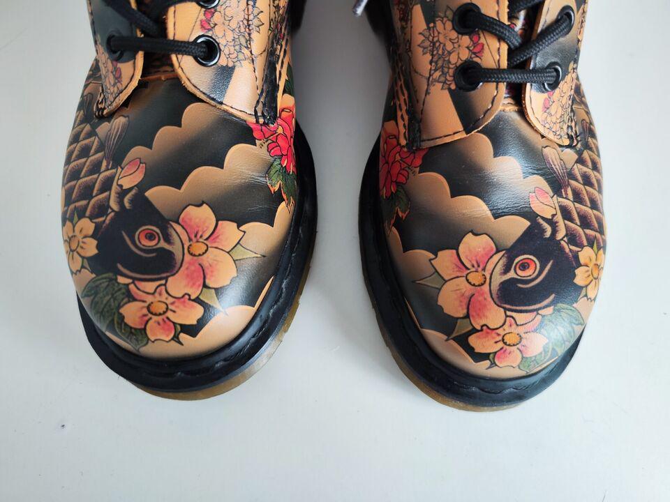 Dr Martens 1460 Tattoo Brown Japanese Koi Fish Design Boots UK6 EU39 US8 Etsy