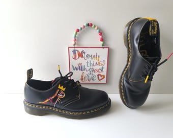 Dr Martens 1461 3 eye jean michel basquiat king pleasure shoes UK9 EU43 US10