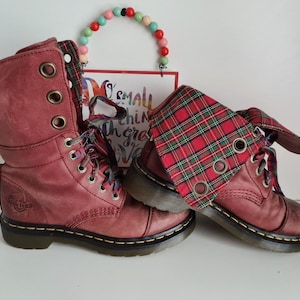 Boots that fold down with plaid hot sale