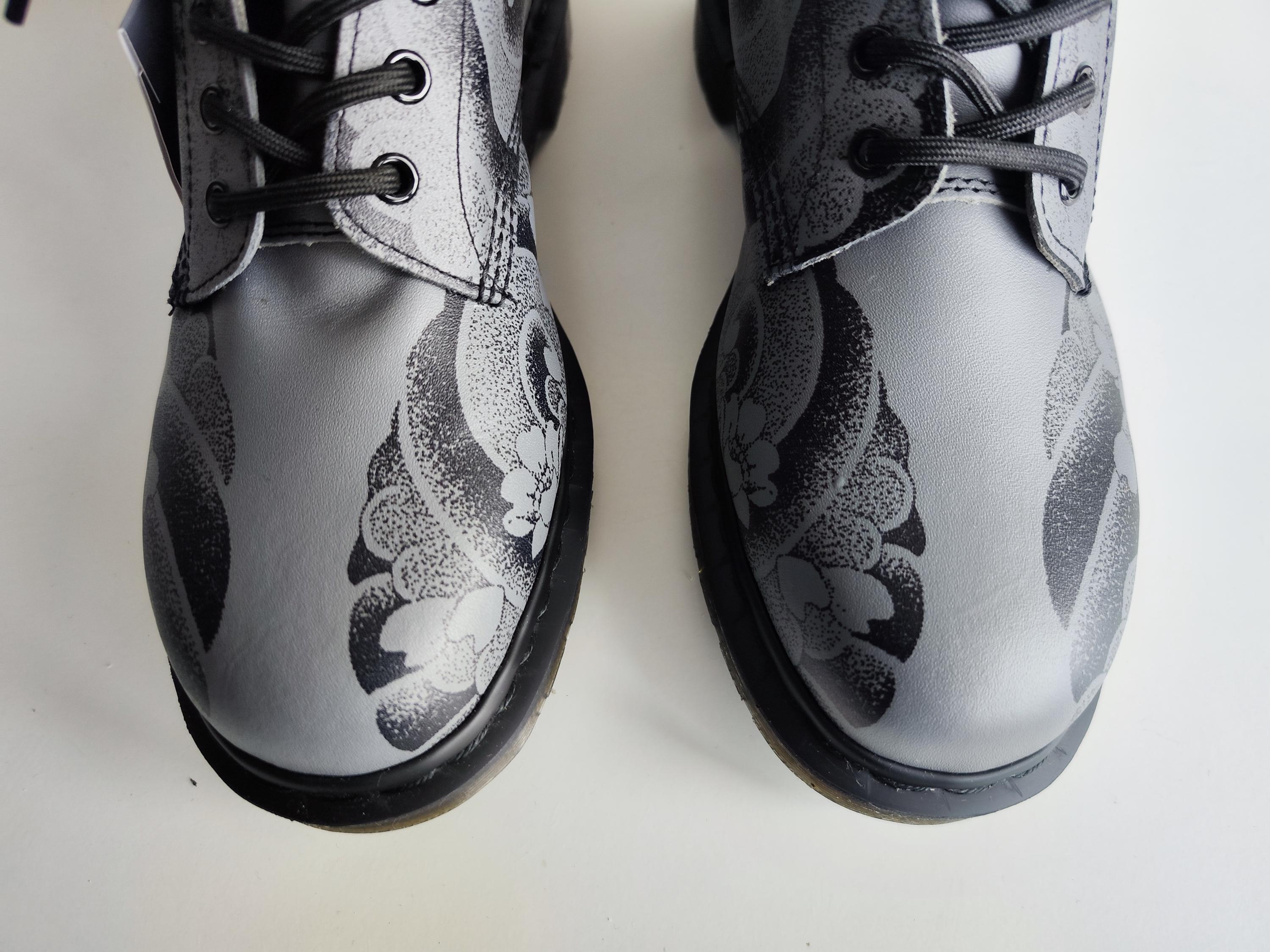 Dr Martens 1460 OT Tattoo Gunmetal Grey Japanese Dragon Art Boots 