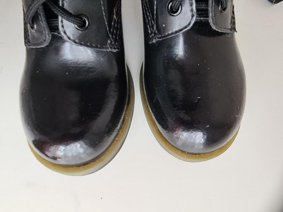 Dr Martens Darcie Diva Court Black Patent Leather Boots UK5 EU38