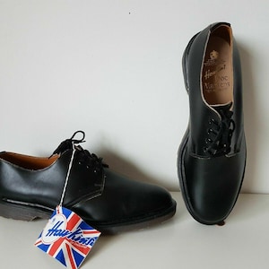 New Men&#39;s Doc Martens Hawkins Astronauts black shoes derby England vintage UK 9