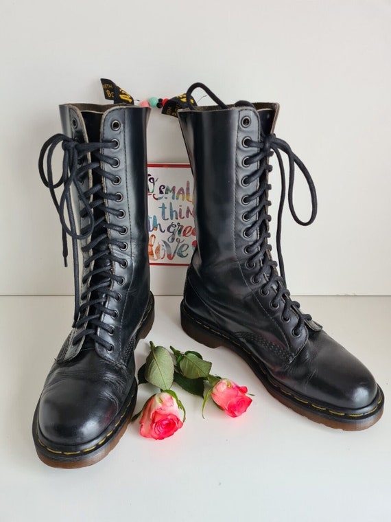 Dr Doc Martens 1914 14 trous noirs MIE England vintage boots UK 6 EU 39 EU8 Etsy France