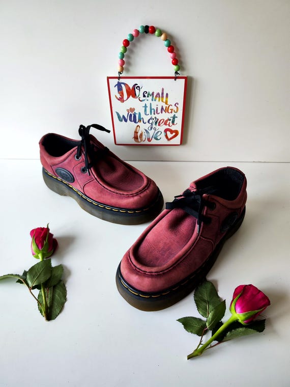 Dr Martens 8345 1461 Quad Vintage Hole Platform Chunky England