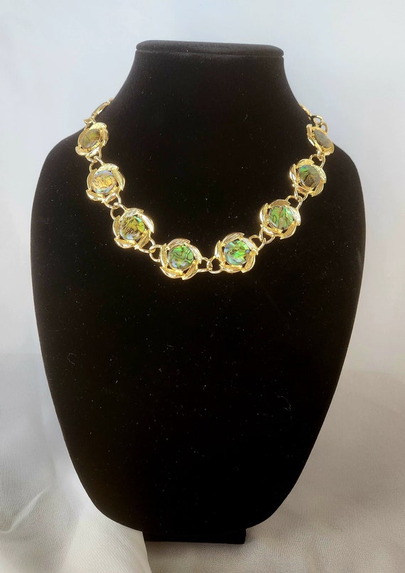 Vintage Abalone Collar Necklace