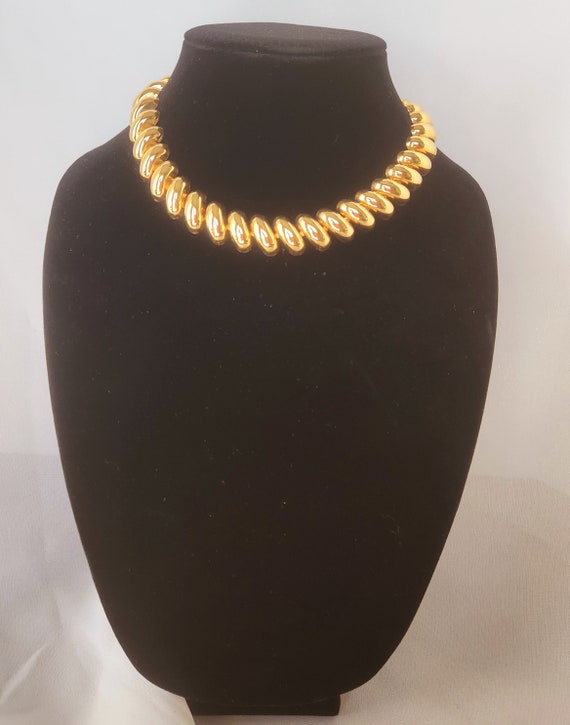 Vintage Napier Gold Toned Collar Necklace