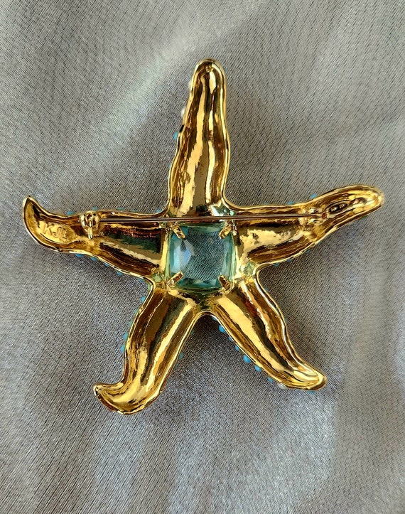 Vintage Kenneth Jay Lane Starfish Brooch - image 6