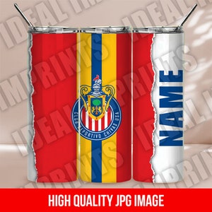 Personalized 20 oz tumbler wrap, Chivas USA, Soccer, Sports, Equipo Chivas USA, Futbol, Custom Tumbler, Personalized Tumbler, Sublimation