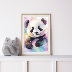Mural poster / animal picture: baby panda / children&#39;s room decoration