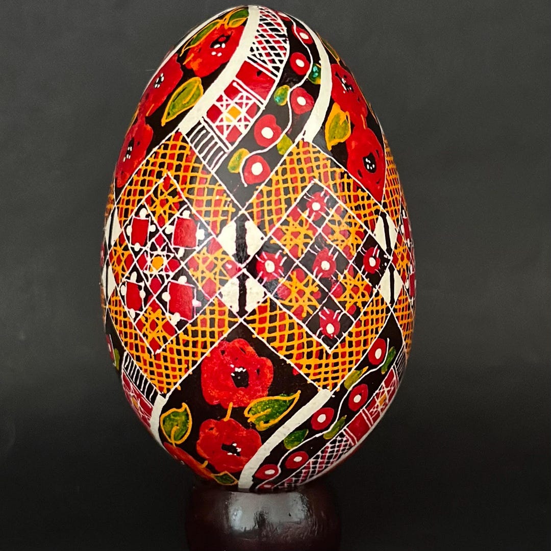 Real Ukrainian Pysanky Goose Pysanka Hand Made Hutsul Easter Egg - Etsy