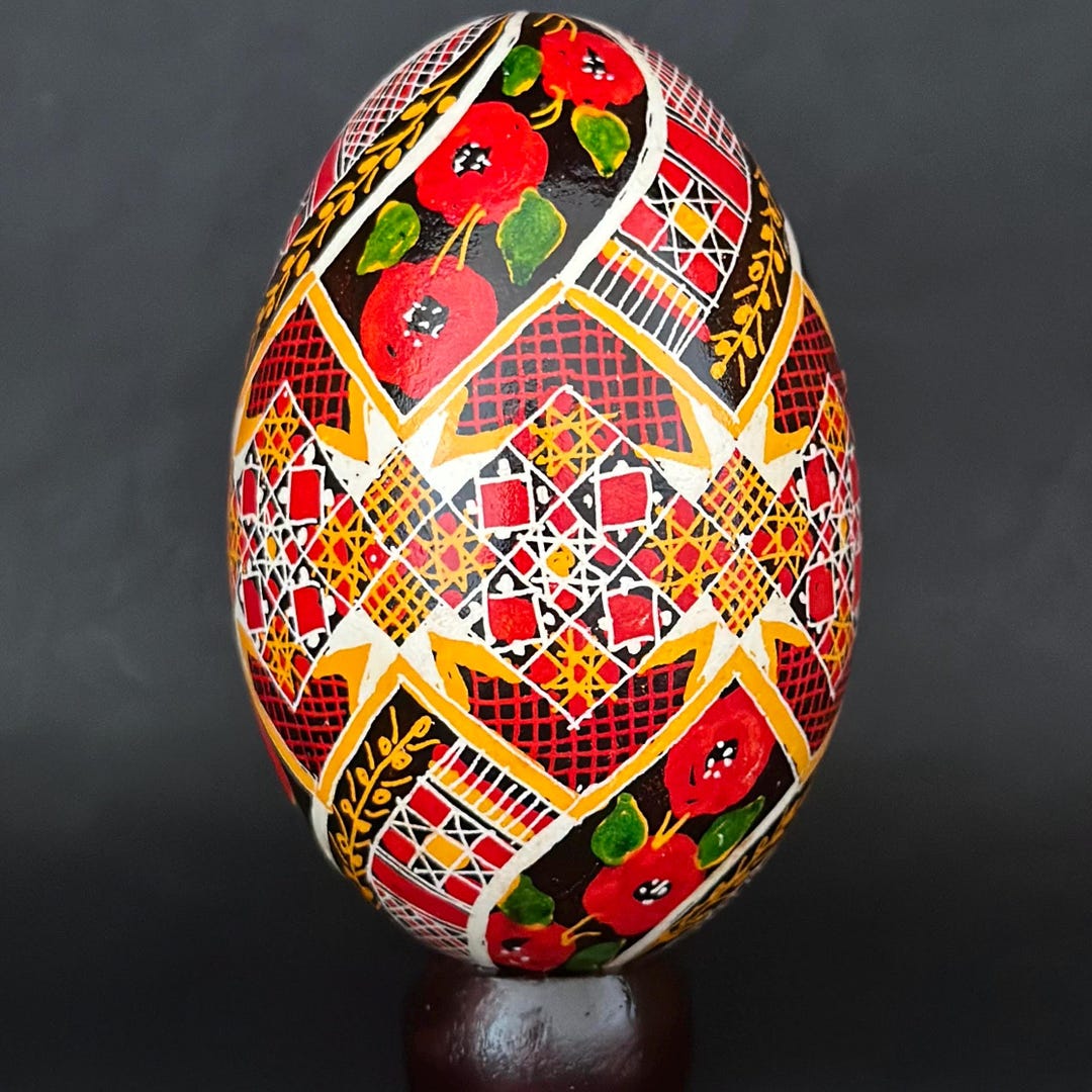 Real Ukrainian Pysanky Goose Pysanka Hand Made Hutsul Easter Egg - Etsy
