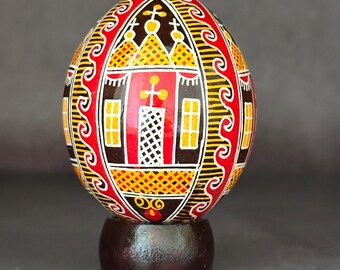 Real Ukrainian Pysanky.Chicken Hand Made Hutsul Pysanka. Easter Eggs.
