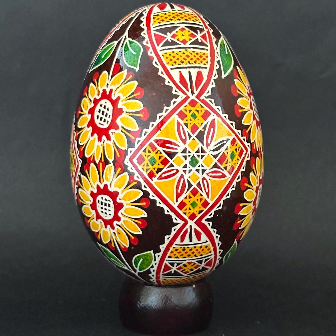 Real Ukrainian Pysanky Goose Pysanka Hand Made Hutsul Easter Egg - Etsy