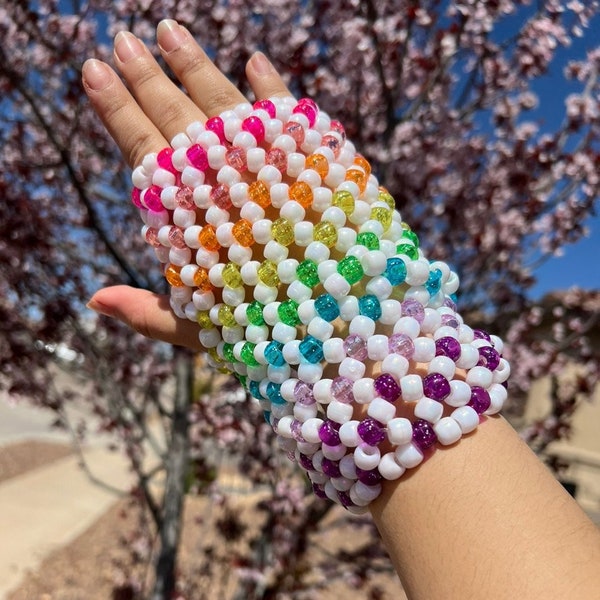 Kandi Glove,will only come with one, rave, edc outfit, rave bracelet, Kandi cuff, Kandi Single, X base cuff, edc, rave clothing, pony beads