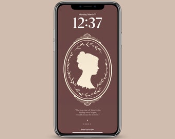 Jane Austen iPhone Wallpaper - Emma - Color: Rose