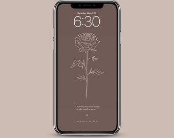 Romeo & Juliet Phone Wallpaper - Shakespeare - Color: Blush