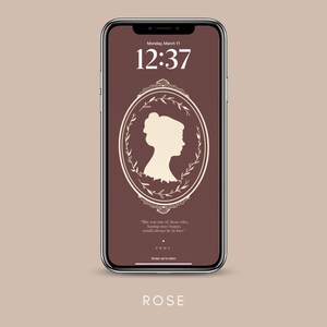 Jane Austen iPhone Wallpaper - Emma - Color: Rose