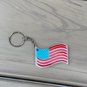 American Flag Keychain