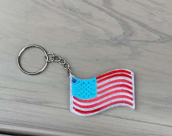 American Flag Keychain