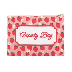 Borsa anti-ansia, marsupio antipanico, kit per calmarsi, borsa per attacchi di panico, kit per attacchi di panico, stampa fragola