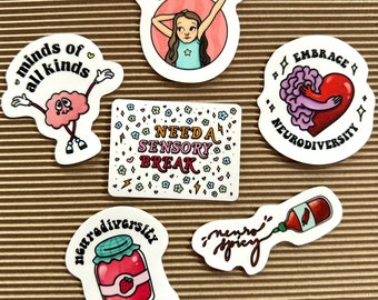 Neurodiversity Sticker Pack: Autism Acceptance, Neurodivergent Planner