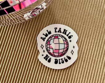 All Panic No Disco | Klistermärke för psykisk hälsa (OCD-klistermärke, ångestklistermärke, panikångestklistermärke, depressionsklistermärke, borderline personlighetsstörningsklistermärke)