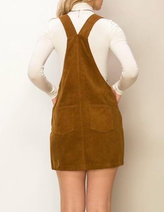 orange corduroy overall dress Wonder Nation Girls XL Plus Burnt Orange Corduroy Overall Dress